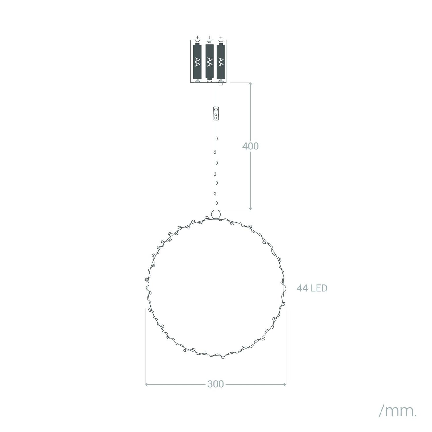 Aro con Guirnalda de Luces LED Hoop