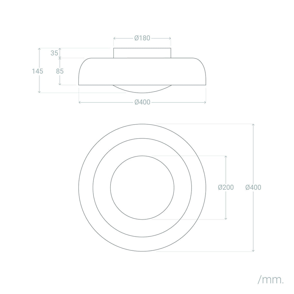 Plafón de Techo LED 20W Metal Duval