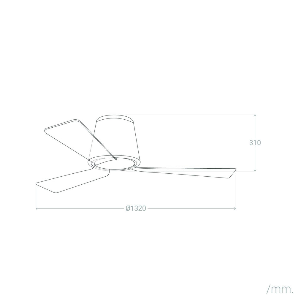Ventilador de Techo Silencioso Garbí Blanco 132cm Motor DC LEDS-C4 30-5378-14-F9