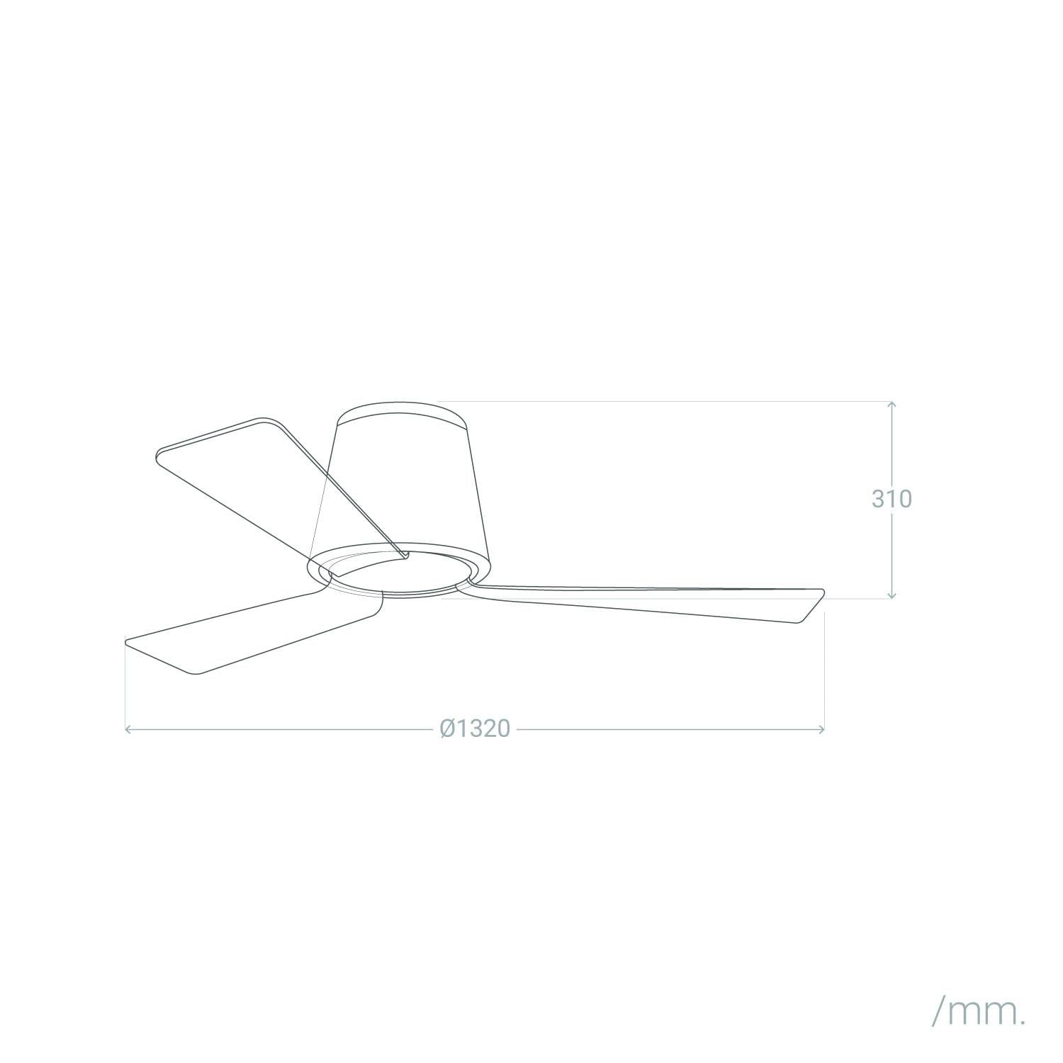 Ventilador de Techo Silencioso Garbí Blanco 132cm Motor DC LEDS-C4 30-5378-14-F9