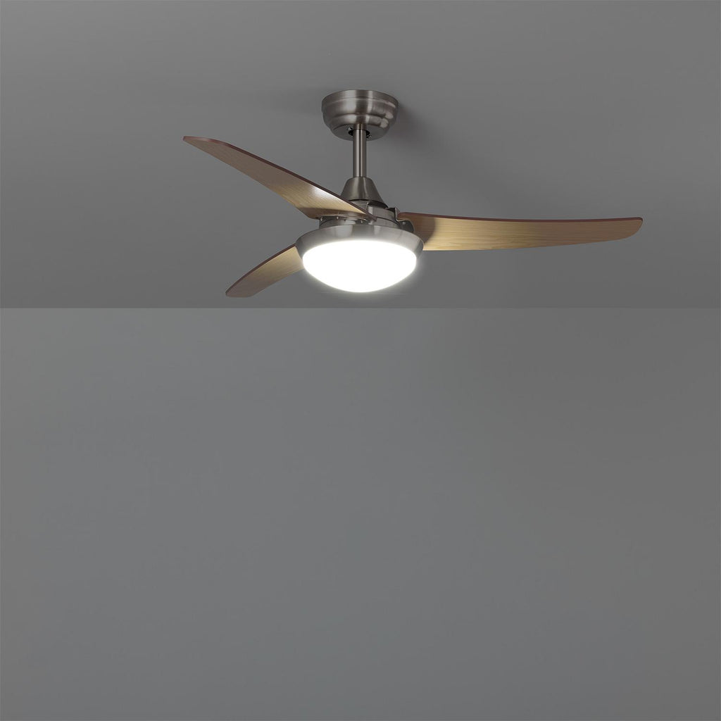 Ventilador de Techo Silencioso Neil Madera 107cm Motor DC WiFi