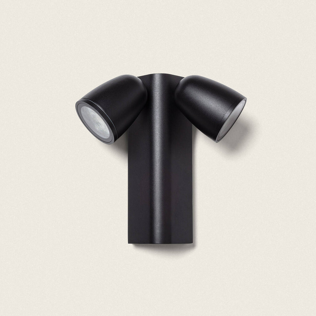 Aplique de Pared Exterior Aluminio Abel Dos Focos