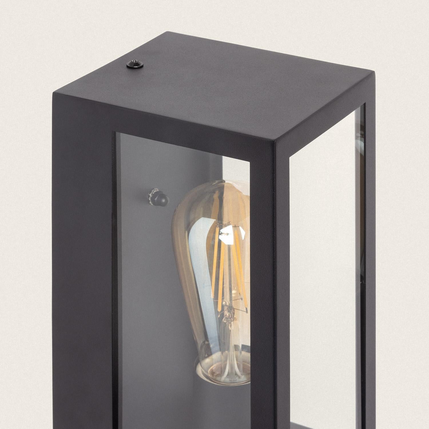 Aplique de Pared Exterior Acero Inoxidable y Cristal con Detector de Movimiento Gakom