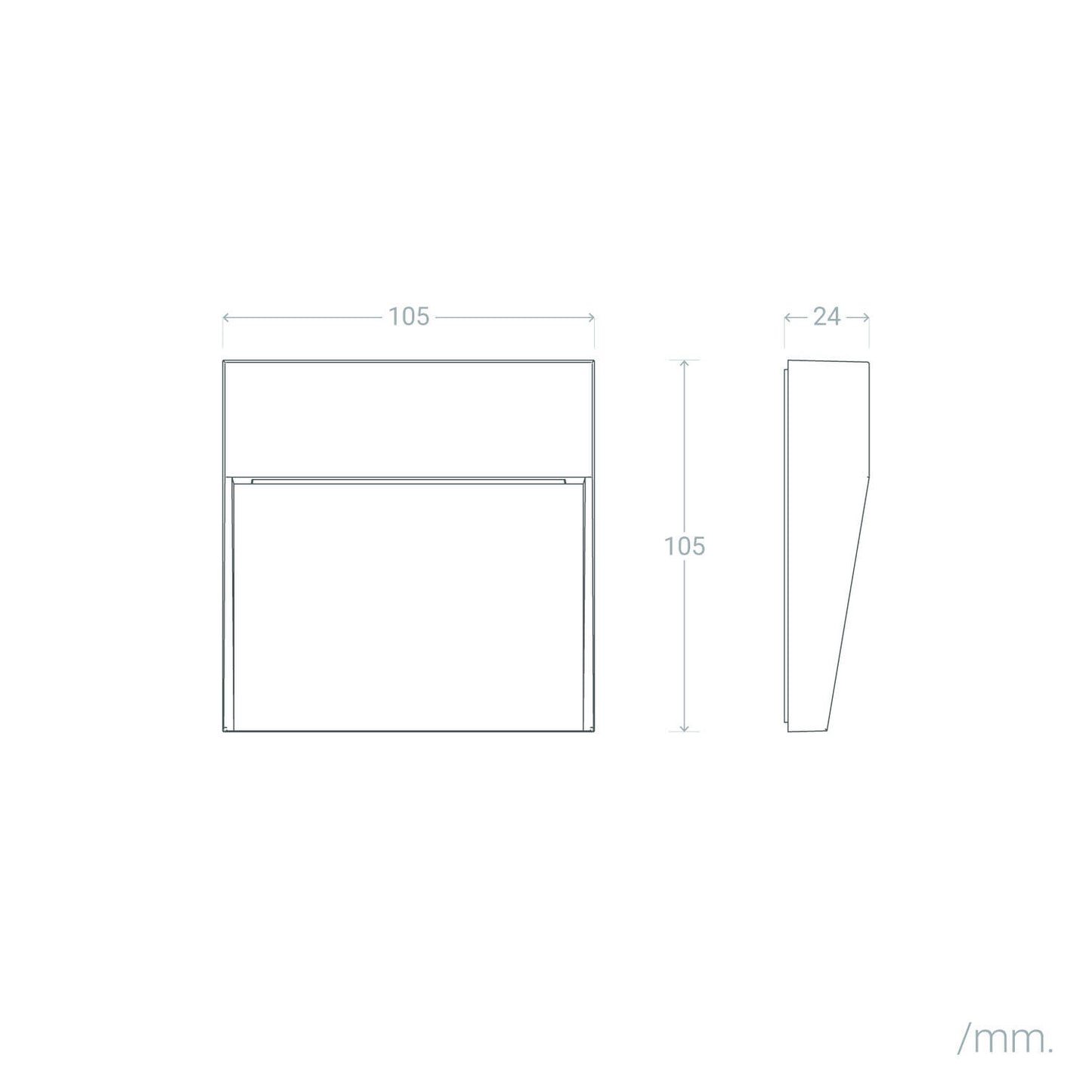Baliza de Pared Exterior LED 3W CCT Seleccionable Aluminio Superficie Cuadrado Jade