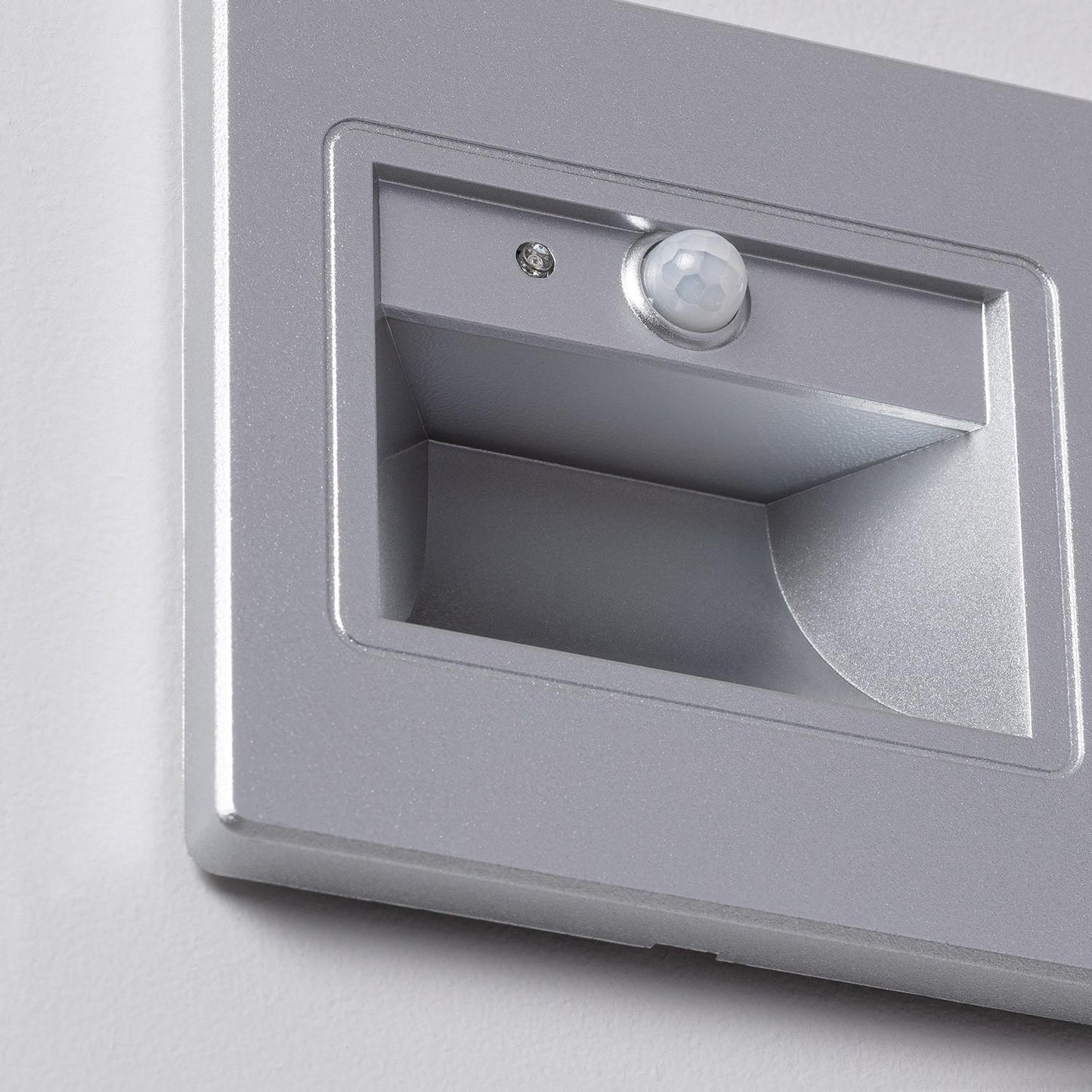 Baliza de Pared LED 1.5 W Empotrable con Sensor PIR Bark Gris