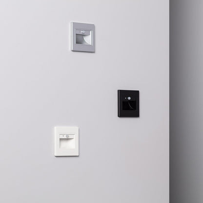 Baliza de Pared LED 1.5 W Empotrable con Sensor PIR Bark Gris