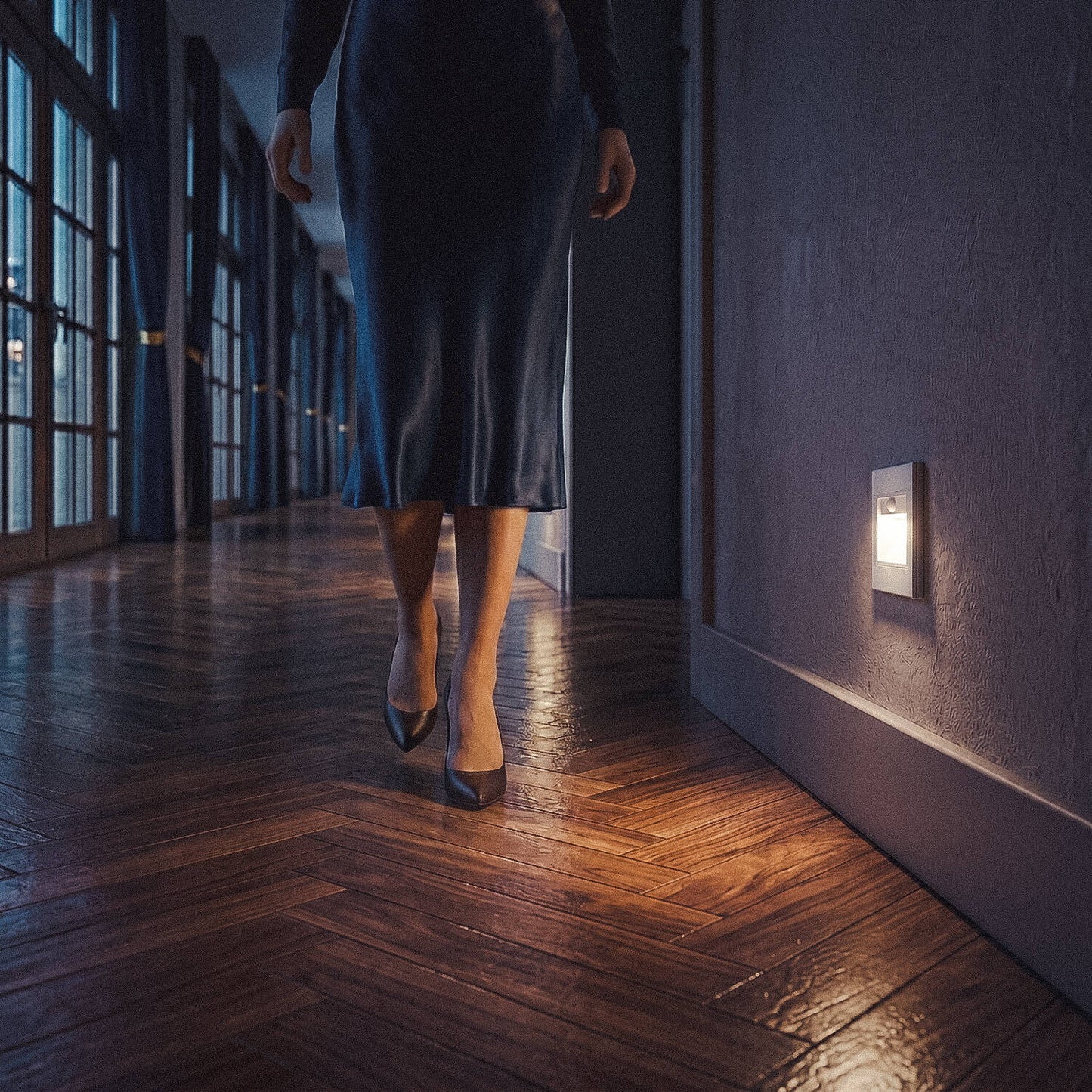 Baliza de Pared LED 1.5 W Empotrable con Sensor PIR y Crepuscular Bark Blanco