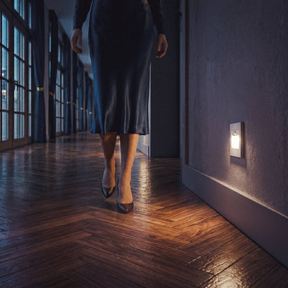 Baliza de Pared LED 1.5 W Empotrable con Sensor PIR y Crepuscular Bark Blanco