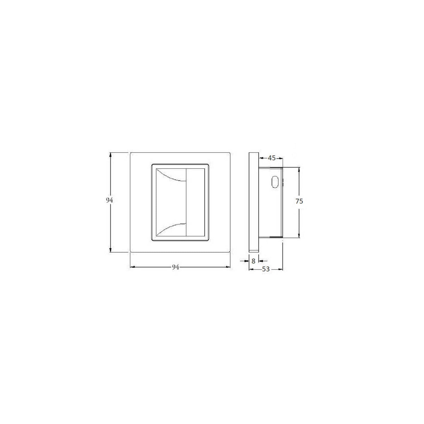 Baliza de Pared LED 1.5 W Empotrable con Sensor PIR y Crepuscular Bark Blanco