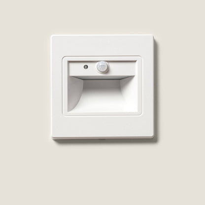 Baliza de Pared LED 1.5 W Empotrable con Sensor PIR y Crepuscular Bark Blanco