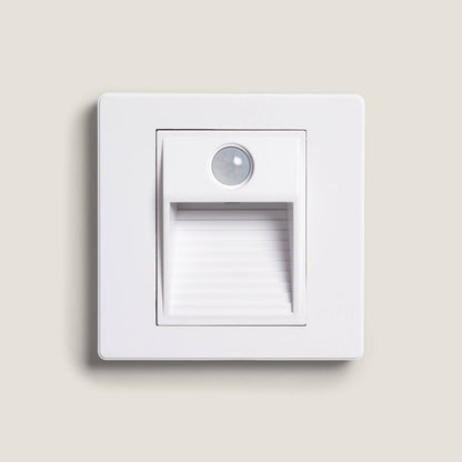 Baliza de Pared LED Empotrable con Sensor PIR Olite para Caja Universal