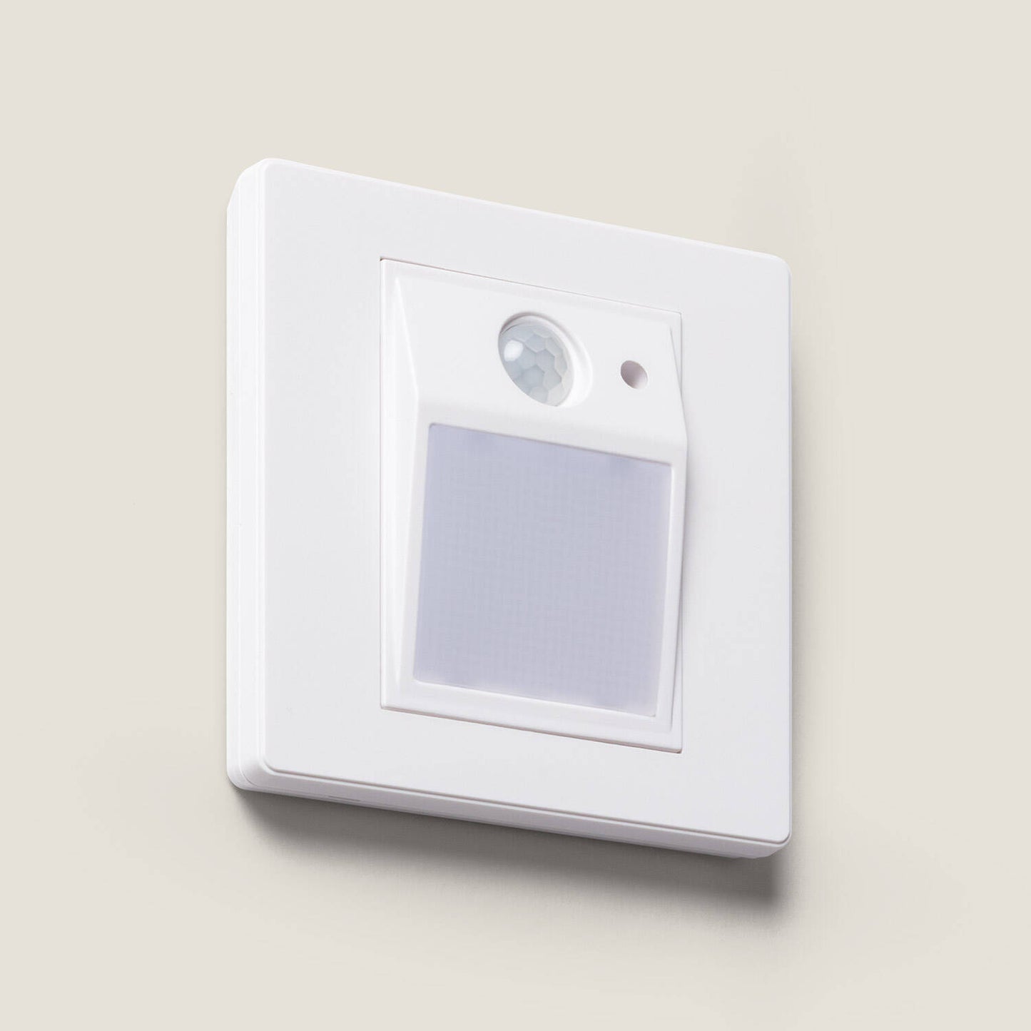 Baliza de Pared LED Empotrable con Sensor PIR y Crepuscular Olite para Caja Universal