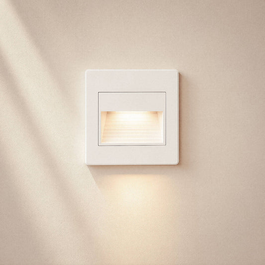 Baliza de Pared LED Empotrable Cuadrado Olite para Caja Universal
