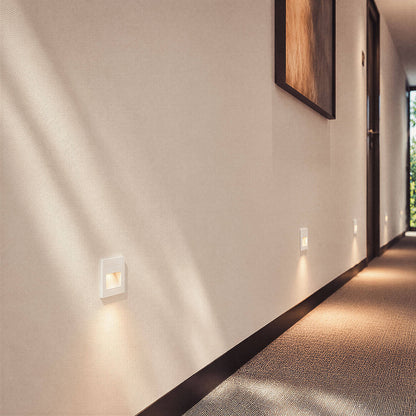 Baliza de Pared LED Empotrable Cuadrado Olite para Caja Universal