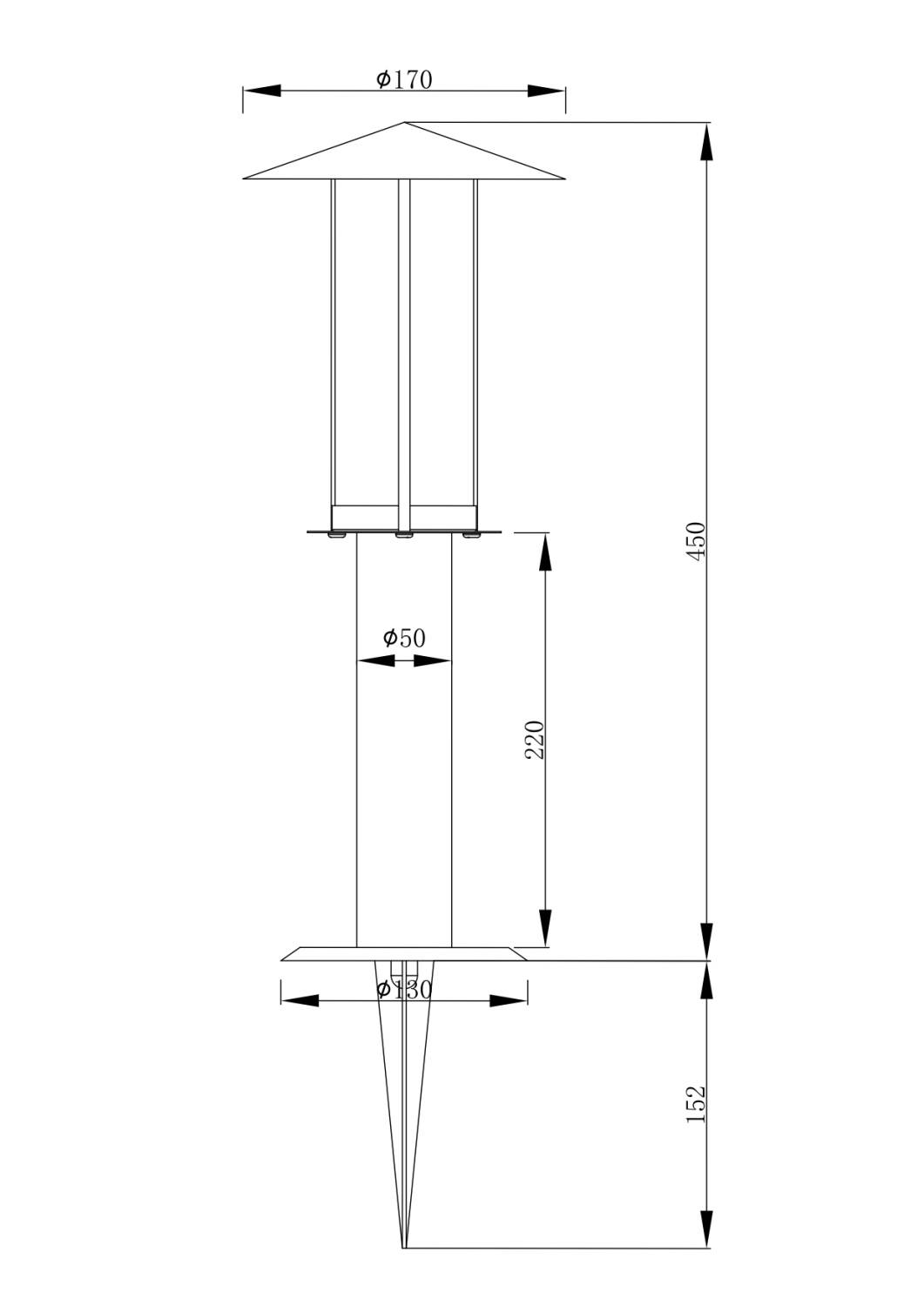 Baliza de Pie Acero Inoxidable Jojhe EasyFit 12V
