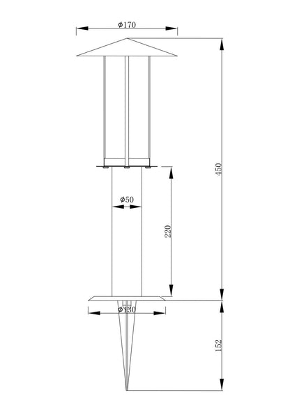 Baliza de Pie Acero Inoxidable Jojhe EasyFit 12V