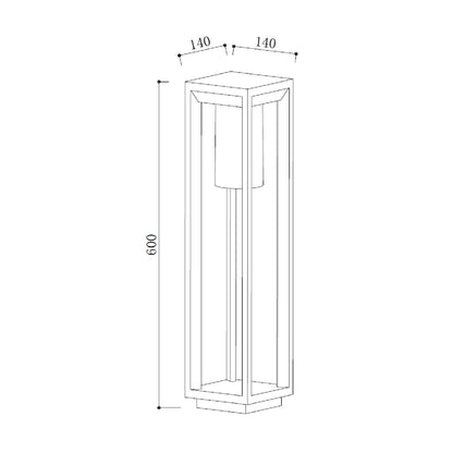 Baliza de Pie Exterior 60cm Aluminio Trenol