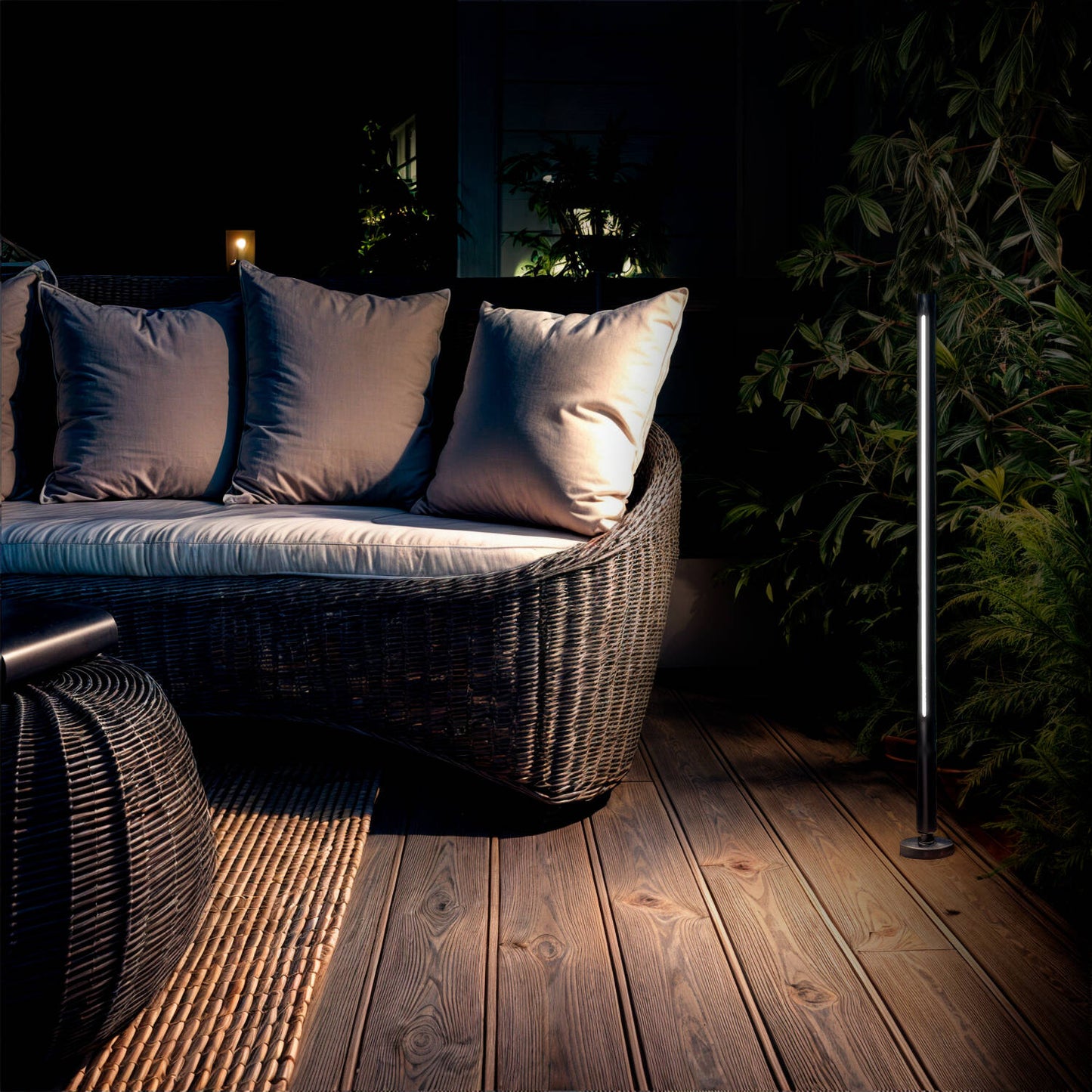 Baliza de Pie Exterior LED 12-24W 80-160 cm Superficie Calax
