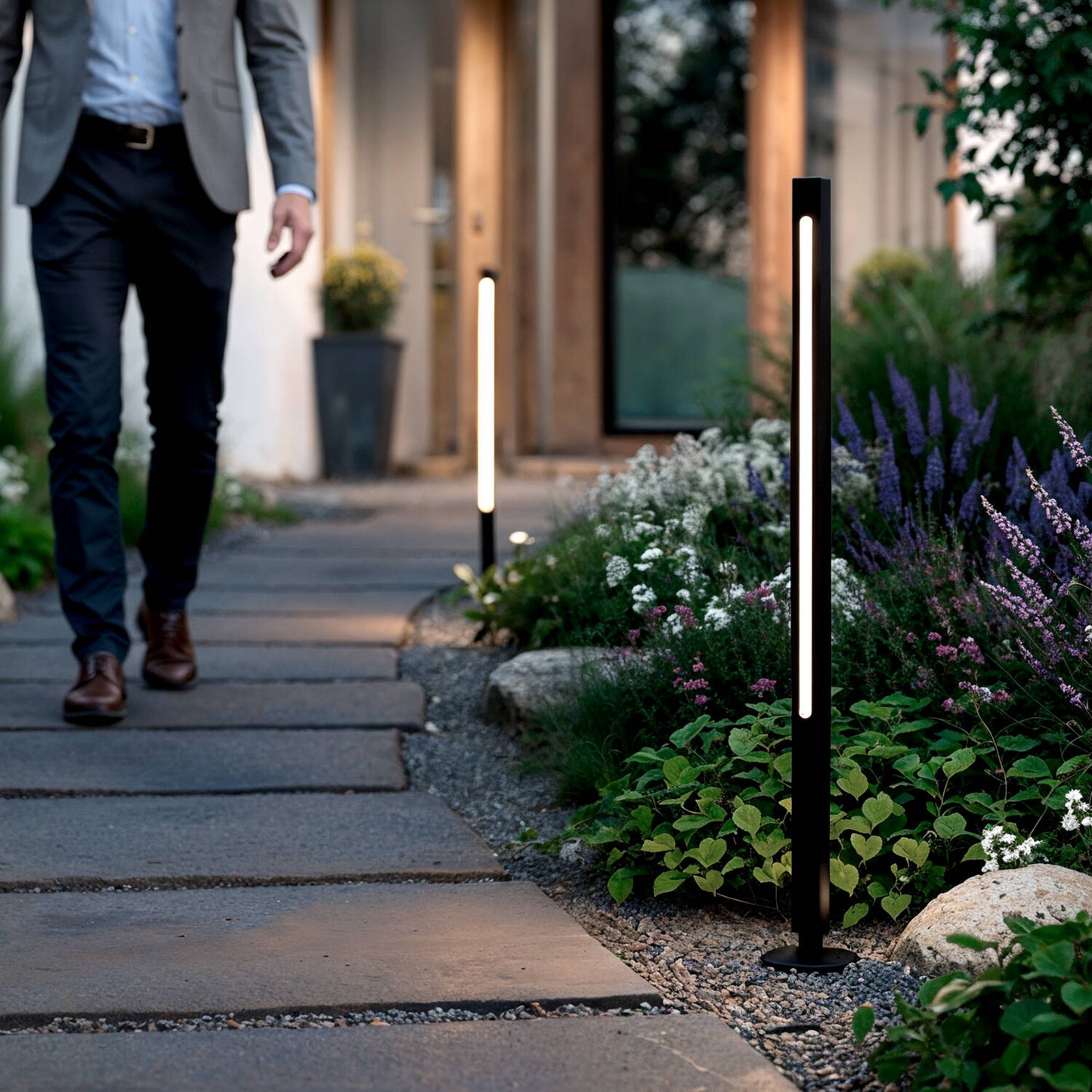 Baliza de Pie Exterior LED 12-24W 80-160 cm Superficie Calax