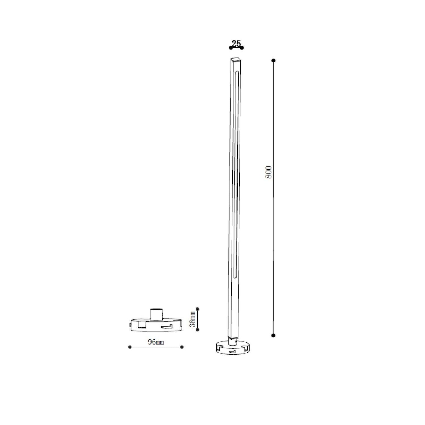 Baliza de Pie Exterior LED 12-24W 80-160 cm Superficie Calax