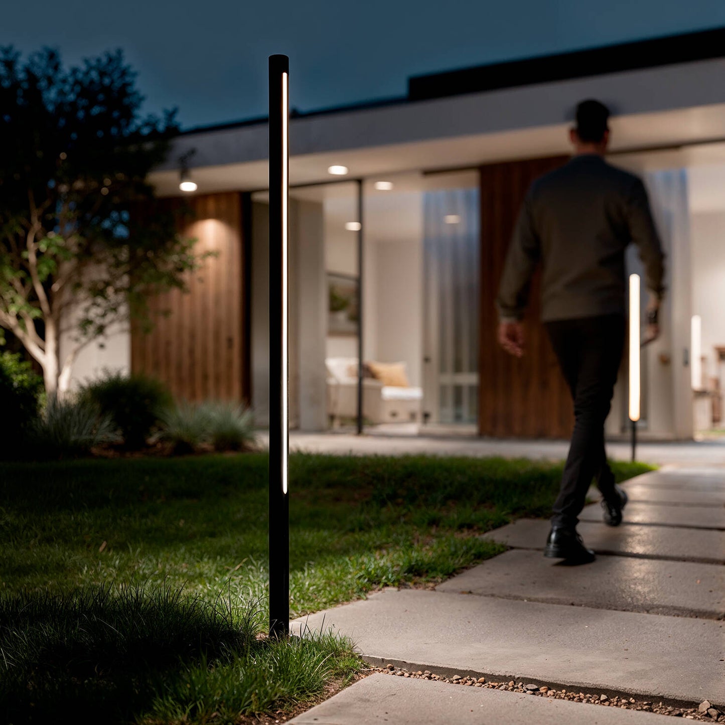 Baliza de Pie Exterior LED 12-24W 80-160 cm Superficie Calax