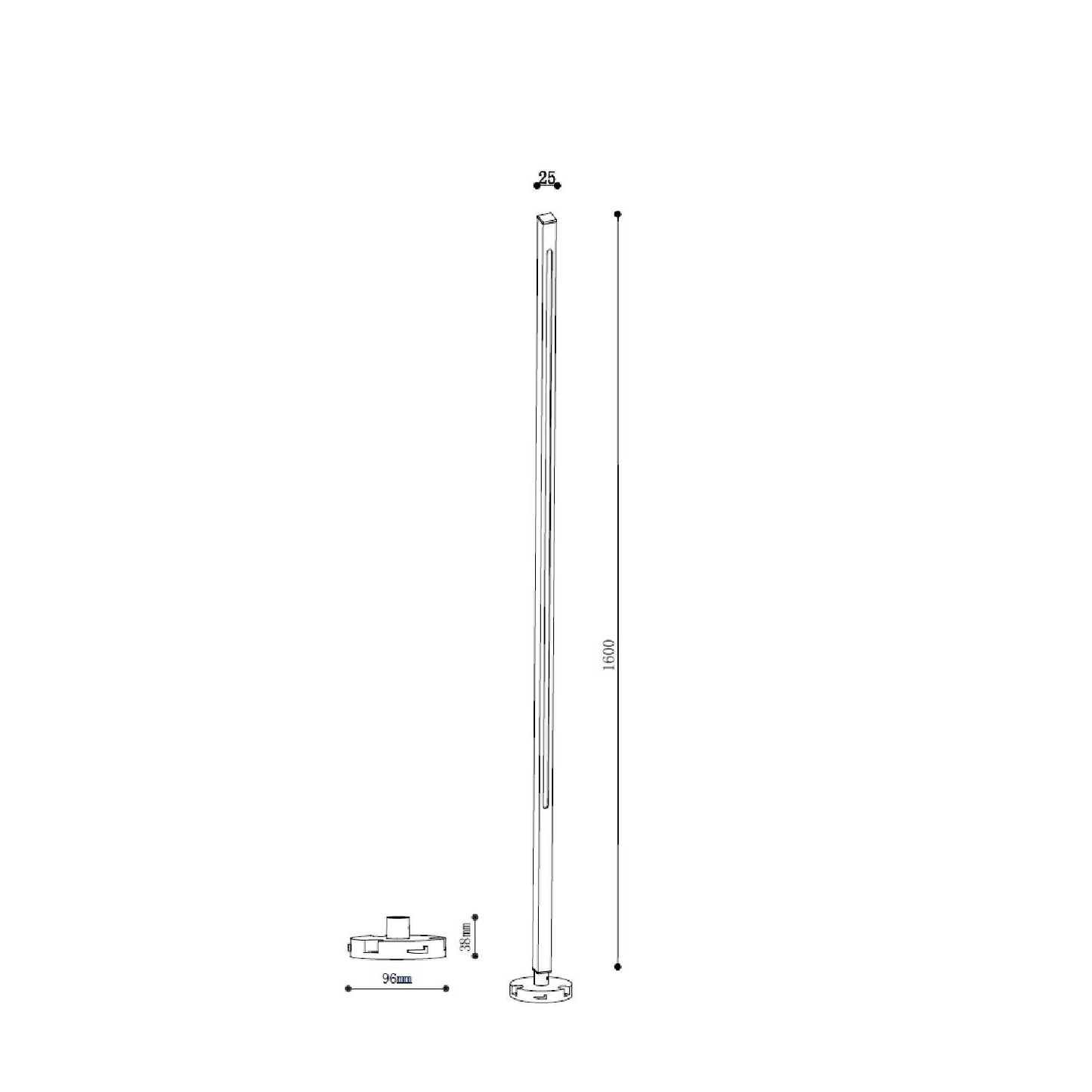 Baliza de Pie Exterior LED 12-24W 80-160 cm Superficie Calax