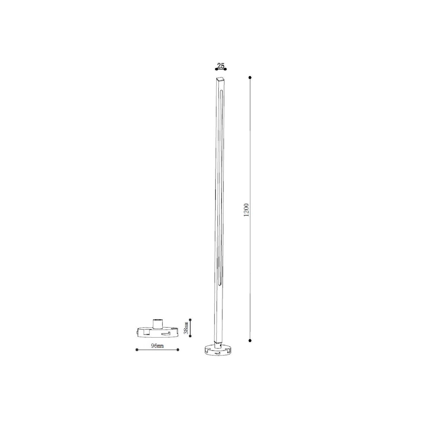 Baliza de Pie Exterior LED 12-24W 80-160 cm Superficie Calax