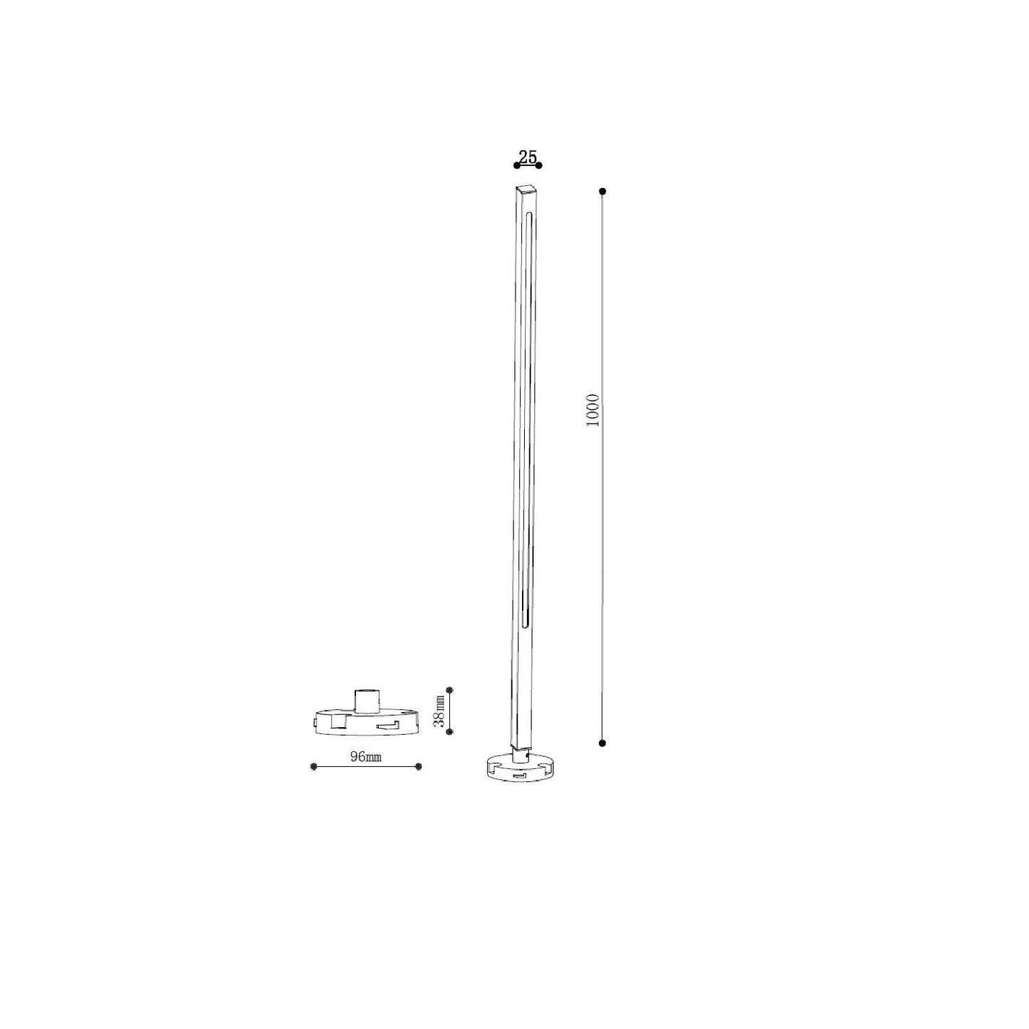Baliza de Pie Exterior LED 12-24W 80-160 cm Superficie Calax