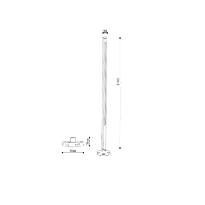 Baliza de Pie Exterior LED 12-24W 80-160 cm Superficie Calax