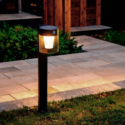 Baliza de Pie Exterior Solar LED 1,5W 46cm Aluminio con Sensor de Movimiento Efren