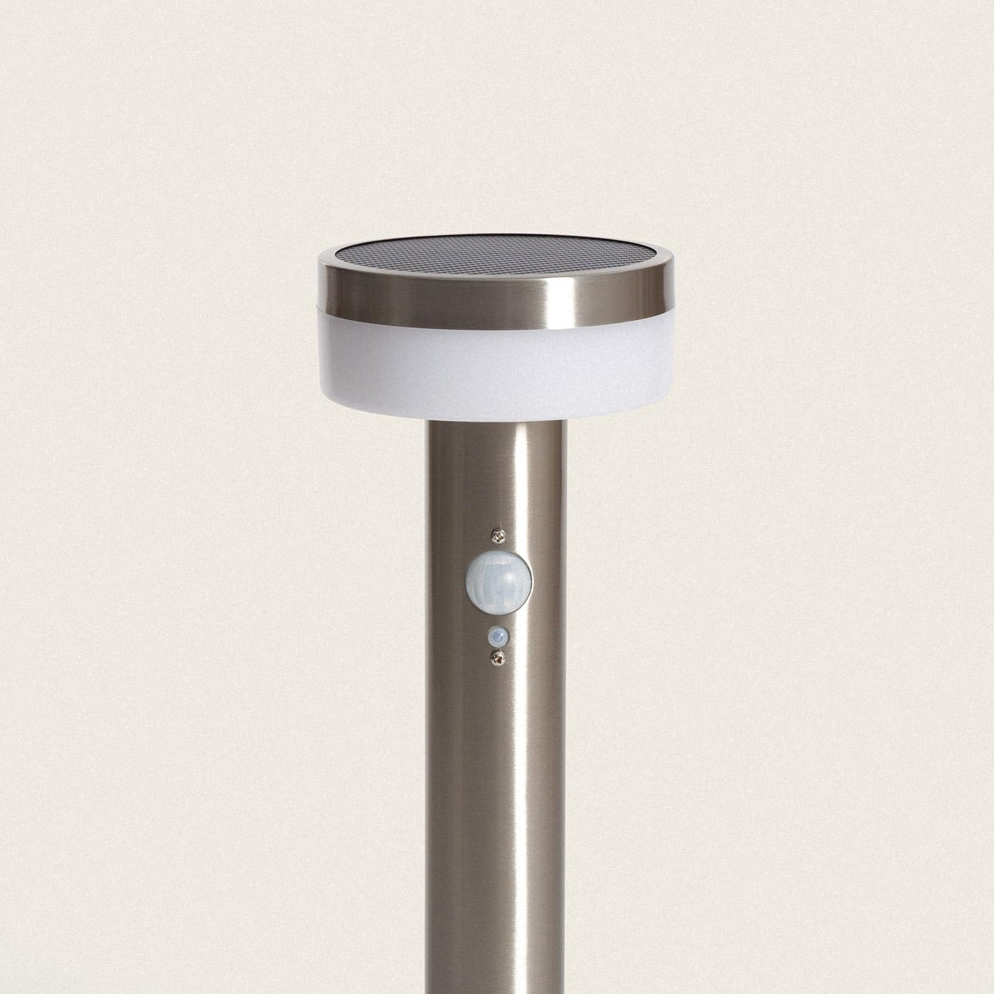 Baliza de Pie Exterior Solar LED 1,5W 50cm Acero Inoxidable con Sensor de Movimiento Ashier
