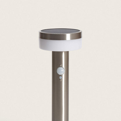 Baliza de Pie Exterior Solar LED 1,5W 50cm Acero Inoxidable con Sensor de Movimiento Ashier
