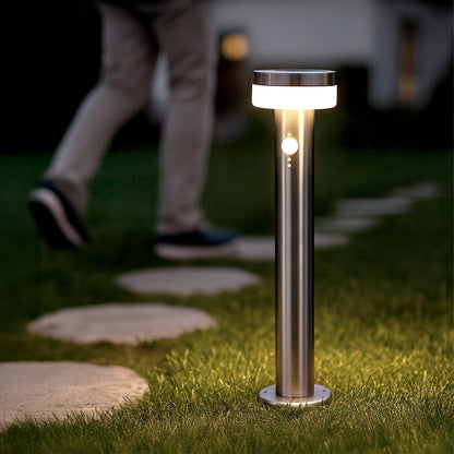 Baliza de Pie Exterior Solar LED 1,5W 50cm Acero Inoxidable con Sensor de Movimiento Ashier