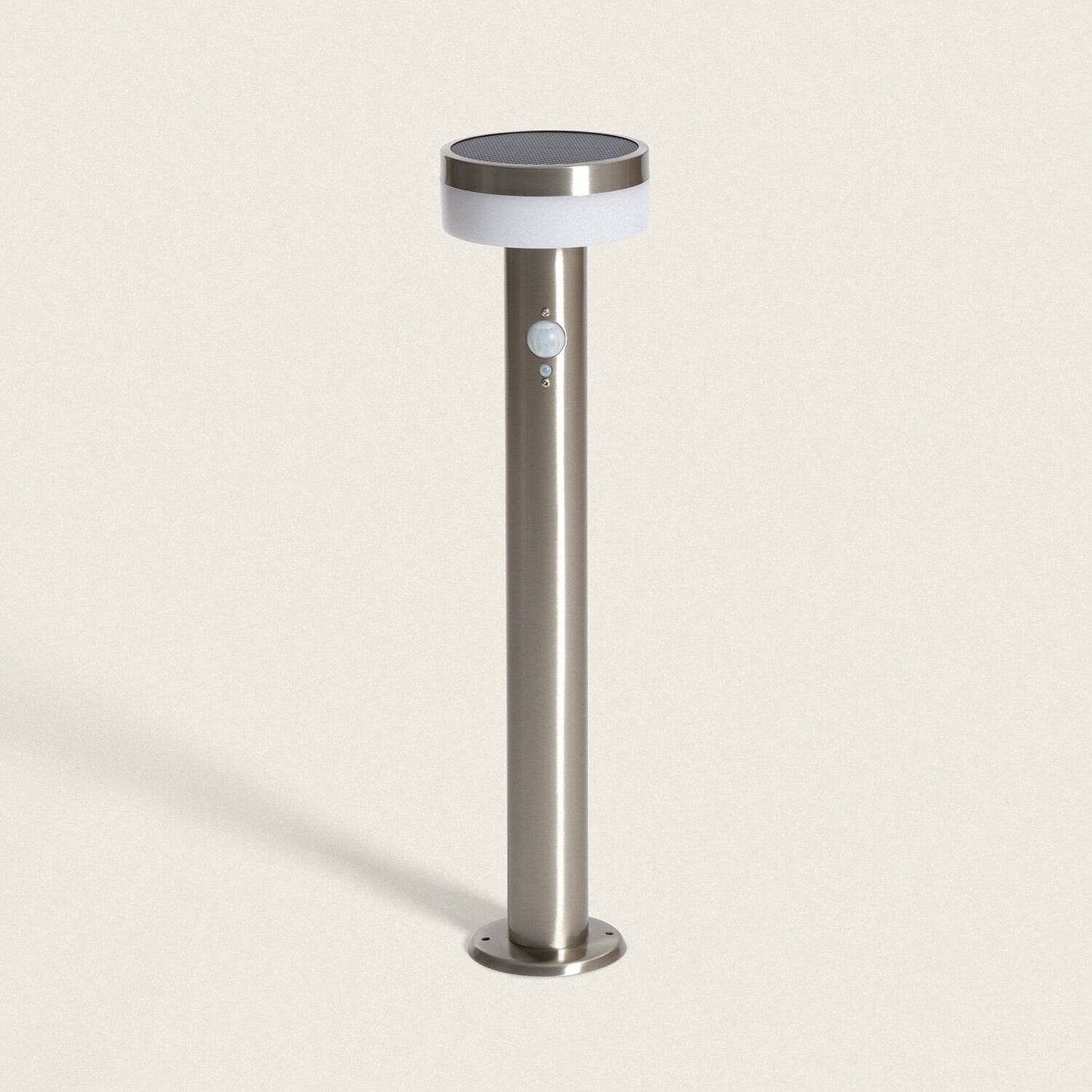 Baliza de Pie Exterior Solar LED 1,5W 50cm Acero Inoxidable con Sensor de Movimiento Ashier