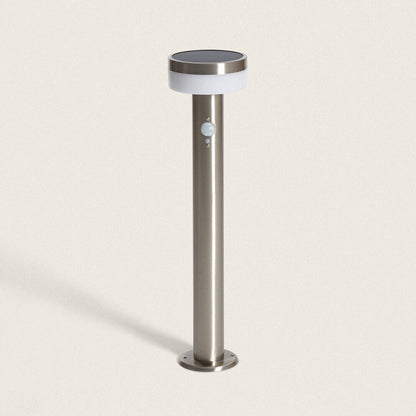 Baliza de Pie Exterior Solar LED 1,5W 50cm Acero Inoxidable con Sensor de Movimiento Ashier