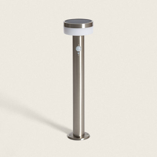 Baliza de Pie Exterior Solar LED 1,5W 50cm Acero Inoxidable con Sensor de Movimiento Ashier