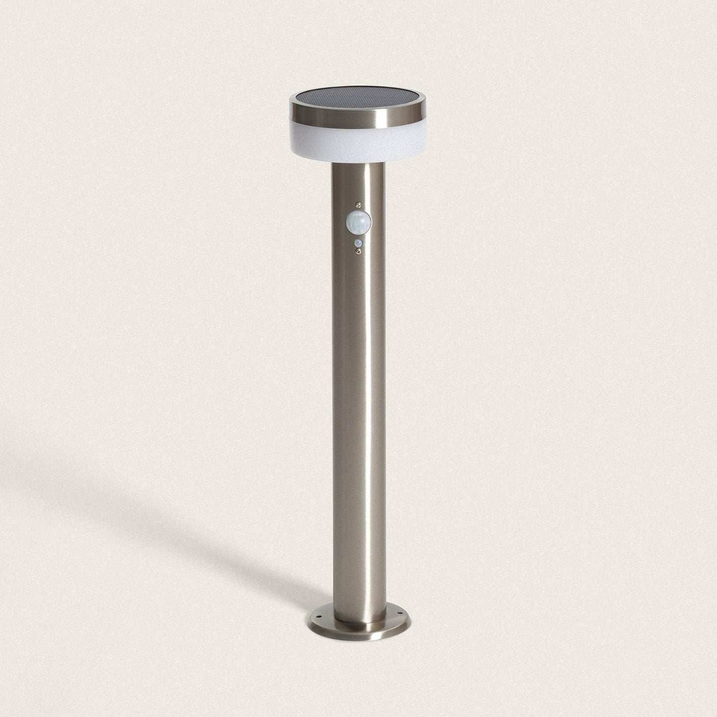 Baliza de Pie Exterior Solar LED 1,5W 50cm Acero Inoxidable con Sensor de Movimiento Ashier