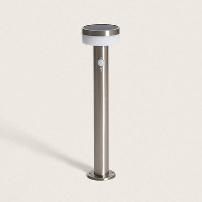 Baliza de Pie Exterior Solar LED 1,5W 50cm Acero Inoxidable con Sensor de Movimiento Ashier