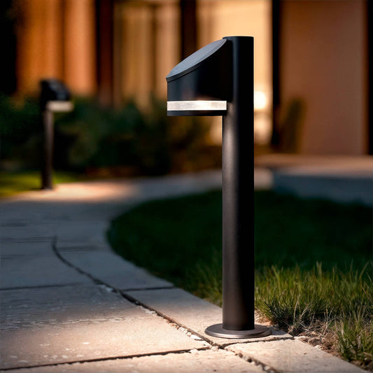 Baliza de Pie Exterior Solar LED 50 cm Aluminio Eddan