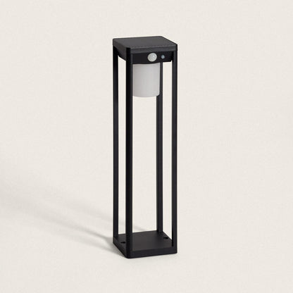 Baliza de Pie Exterior Solar LED 2,5W 40cm Aluminio con Sensor de Movimiento Devah