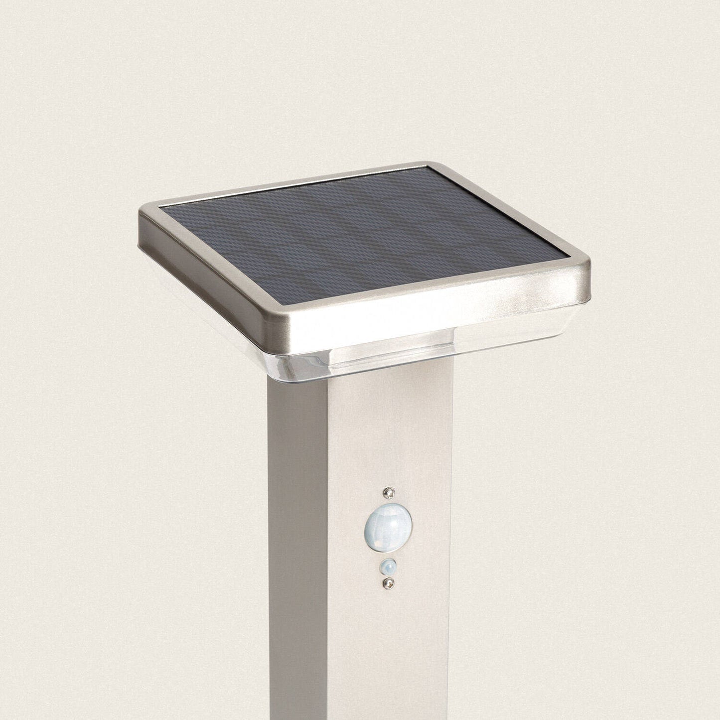 Baliza de Pie Exterior Solar LED 5W 50cm Acero Inoxidable con Sensor de Movimiento Barton Square