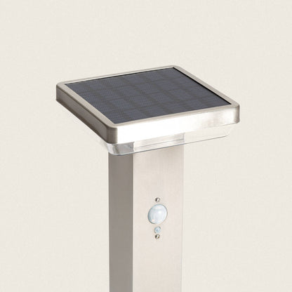 Baliza de Pie Exterior Solar LED 5W 50cm Acero Inoxidable con Sensor de Movimiento Barton Square