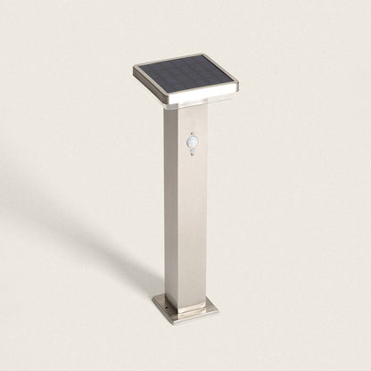 Baliza de Pie Exterior Solar LED 5W 50cm Acero Inoxidable con Sensor de Movimiento Barton Square