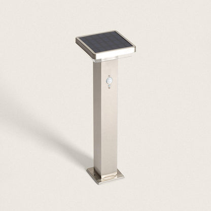 Baliza de Pie Exterior Solar LED 5W 50cm Acero Inoxidable con Sensor de Movimiento Barton Square