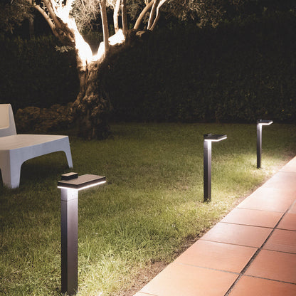 Baliza de Pie Exterior Solar LED 4W 50cm Aluminio con Sensor de Movimiento Bran