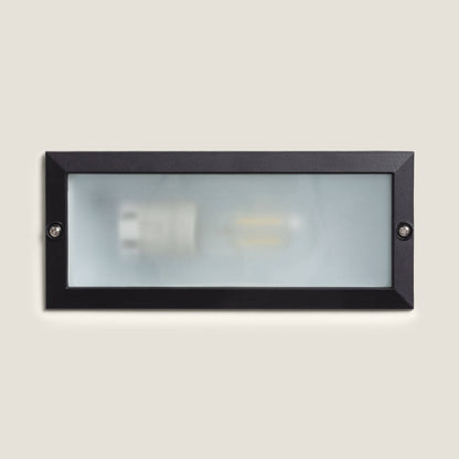 Baliza Exterior Empotrable Pared Aluminio para Bombilla E27