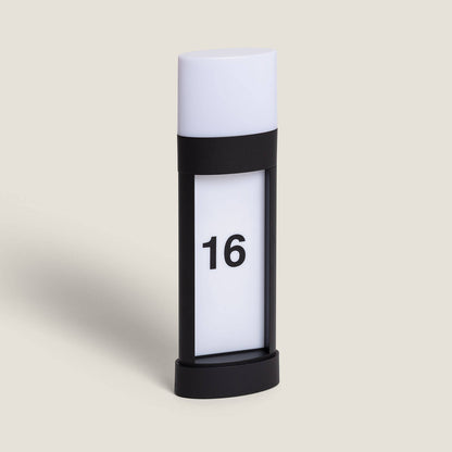 Baliza Exterior LED 10W Superficie Pie 50cm Aluminio para Numeración de Vivienda Mulham