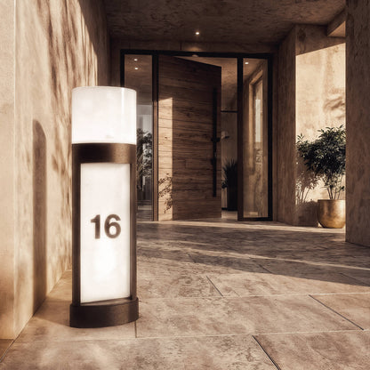 Baliza Exterior LED 10W Superficie Pie 50cm Aluminio para Numeración de Vivienda Mulham