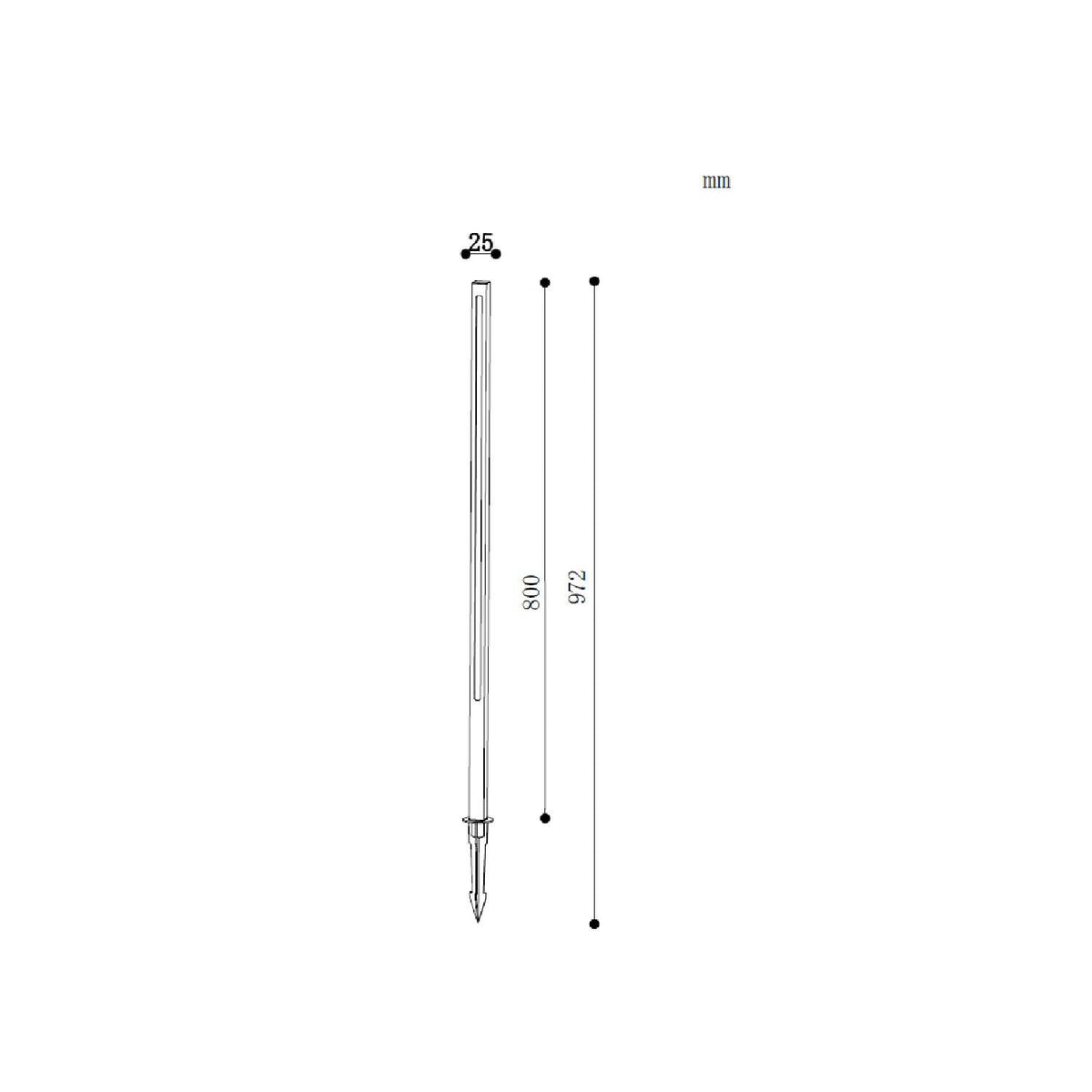Baliza Exterior LED 12-24W 80-160 cm con Pincho Calax