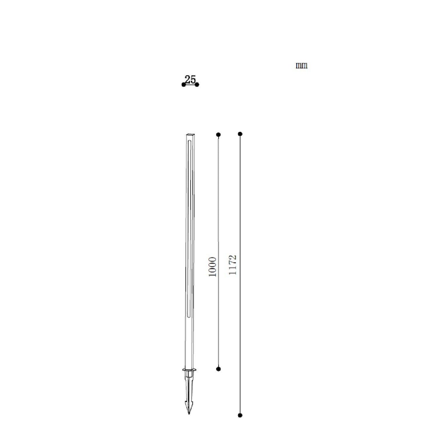 Baliza Exterior LED 12-24W 80-160 cm con Pincho Calax